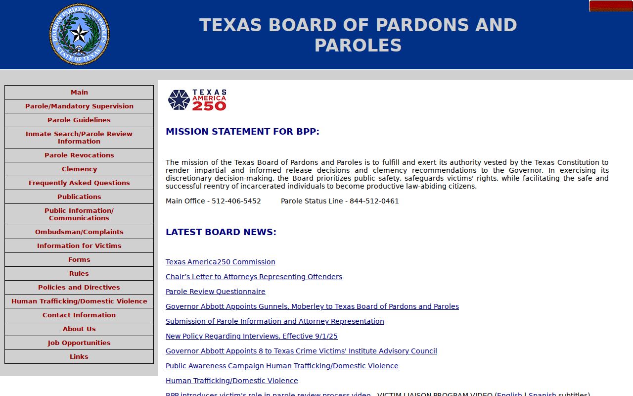 Texas parole authority information connected to King County arrest records and convictions