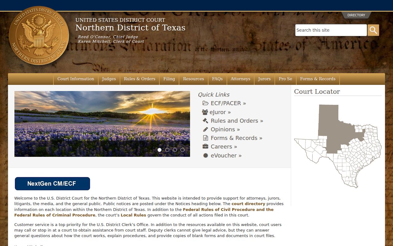 Northern District of Texas source for King County federal criminal cases