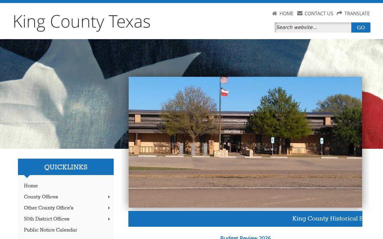 King County criminal history county homepage
